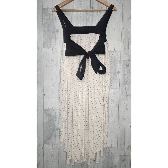 Hatch Bowie Poplin Panel Printed Airy Midi Maternity Bow Tie Dress Sz. 1 / Sm. - Picture 7 of 8
